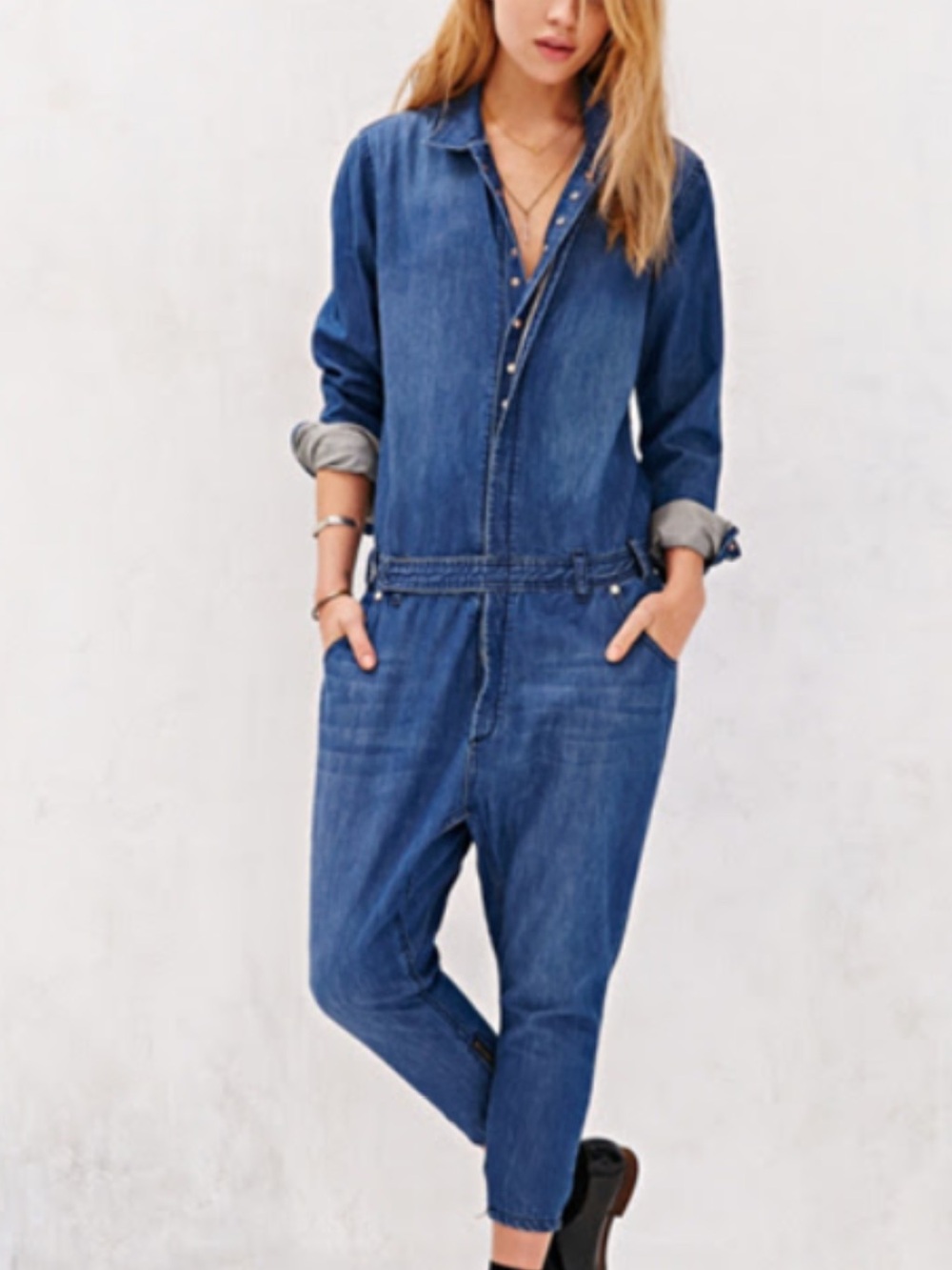 Urban Outfitters Utility Jumpsuit - Blue denim